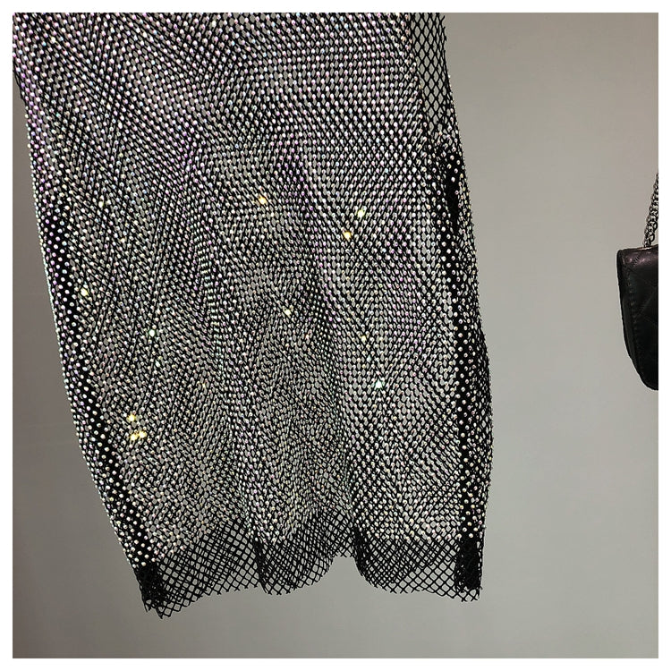 Débardeur brillant avec perles de cristal, Club de fête, Sexy, ajouré, diamants estampage, Camis Winky, gilet sans manches