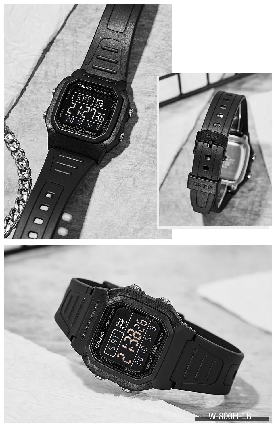 Casio G-Shock Watch Men Top Luxury Set Military 10-Year Battery Life Digital Sport Quartz Men Watch Relogio W-800H