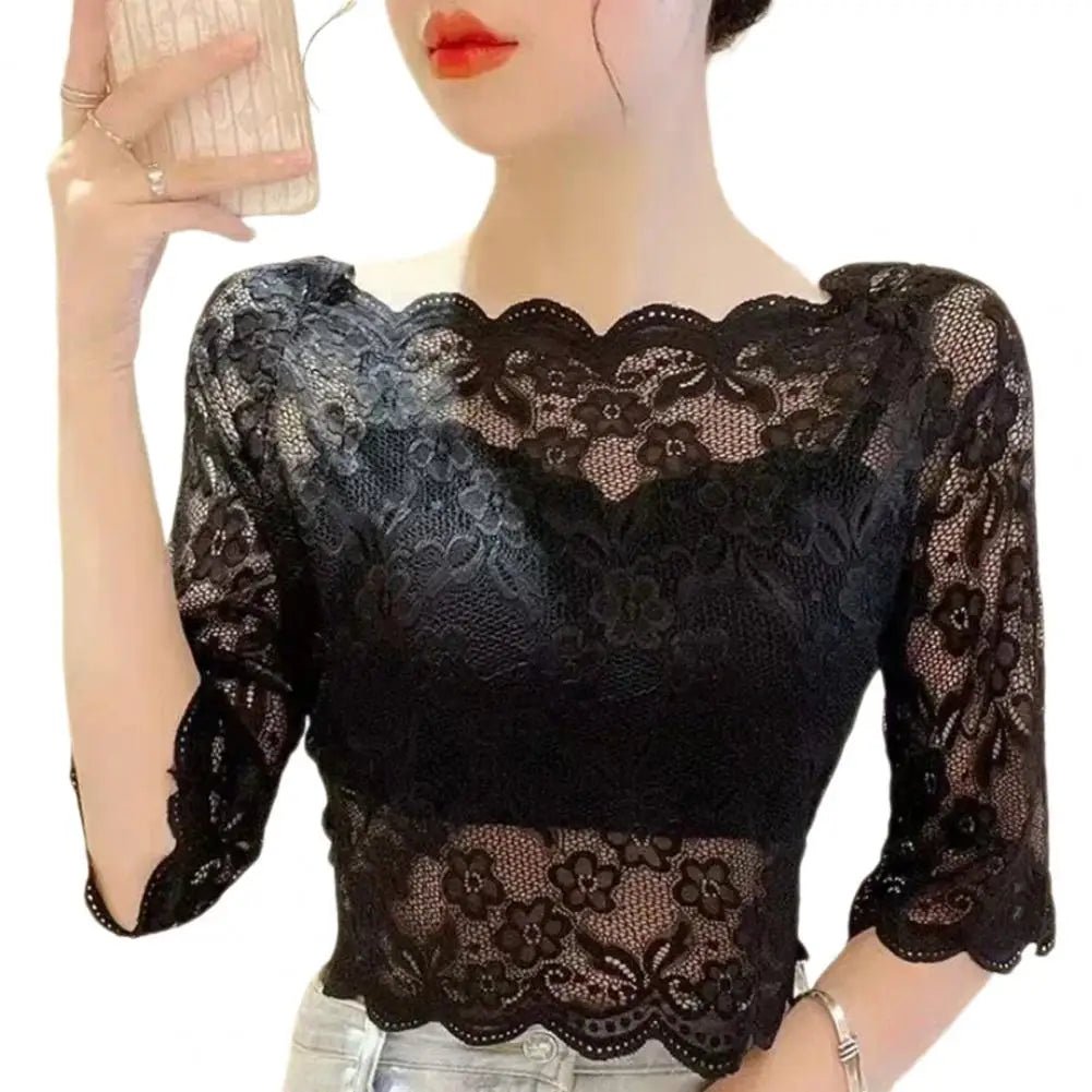 Women Detachable Fake Collar Half Shirt Blouse Sweet Crochet Floral Lace Collars Wedding Dress Neck Cover Summer Elegant