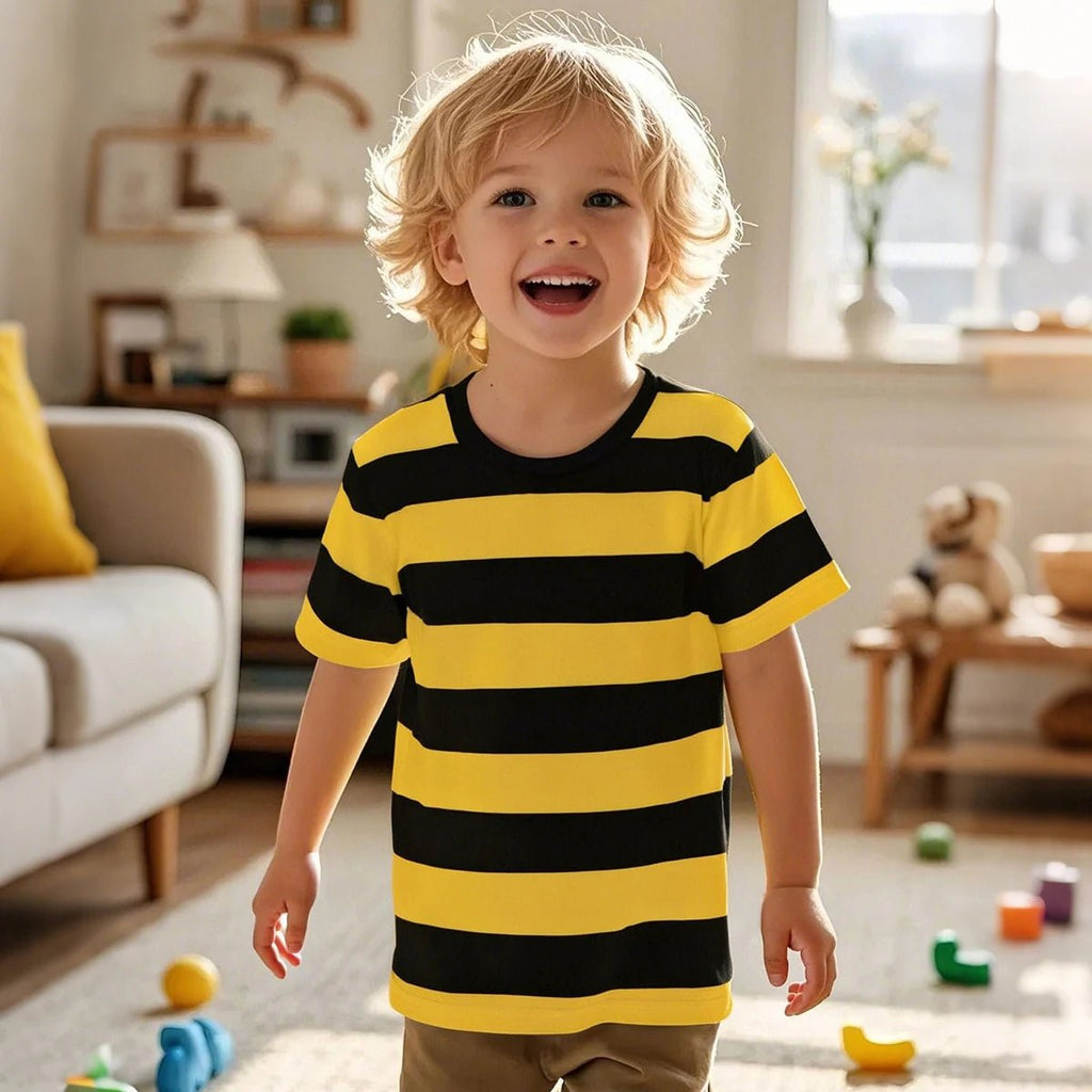 Kids Striped Tshirt Toddler T-shirt Boys Girls Cotton Short Sleeve Tops Children Summer Casual Tee Halloween Carnival Daily Wear