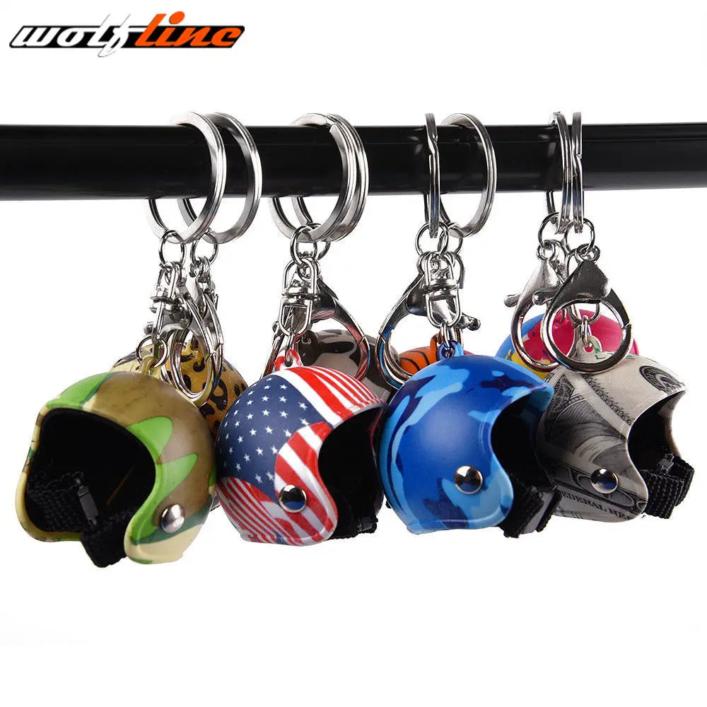 WOLFLINE Motorcycle Key Chain Helmet Keyring Motorbike Universal Accessories For Kawasaki Yamaha BMW Honda Benelli Harley Ducati