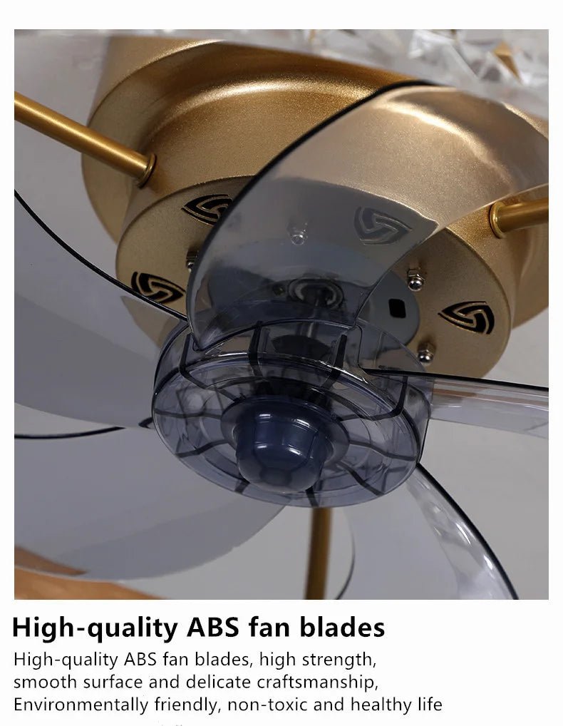 Ventilateur Plafonnier LED Intelligent avec Télécommande – Dimmable, Décor Chambre & Salon | Smart Fan