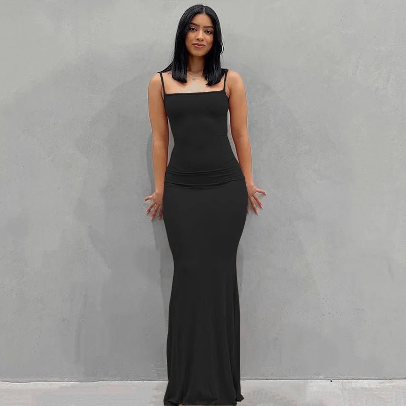 Y2K Summer Casual Japanese and Korean Style Collarless Strappy Dress for Women