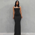 Y2K Summer Casual Japanese and Korean Style Collarless Strappy Dress for Women