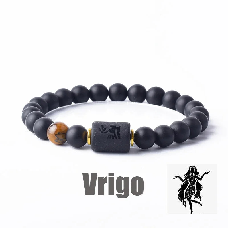 12 Constellation Bracelet Homme Zodiac Bangles Men Cancer Virgo Leo Libra Bracelet for Women Men Gift