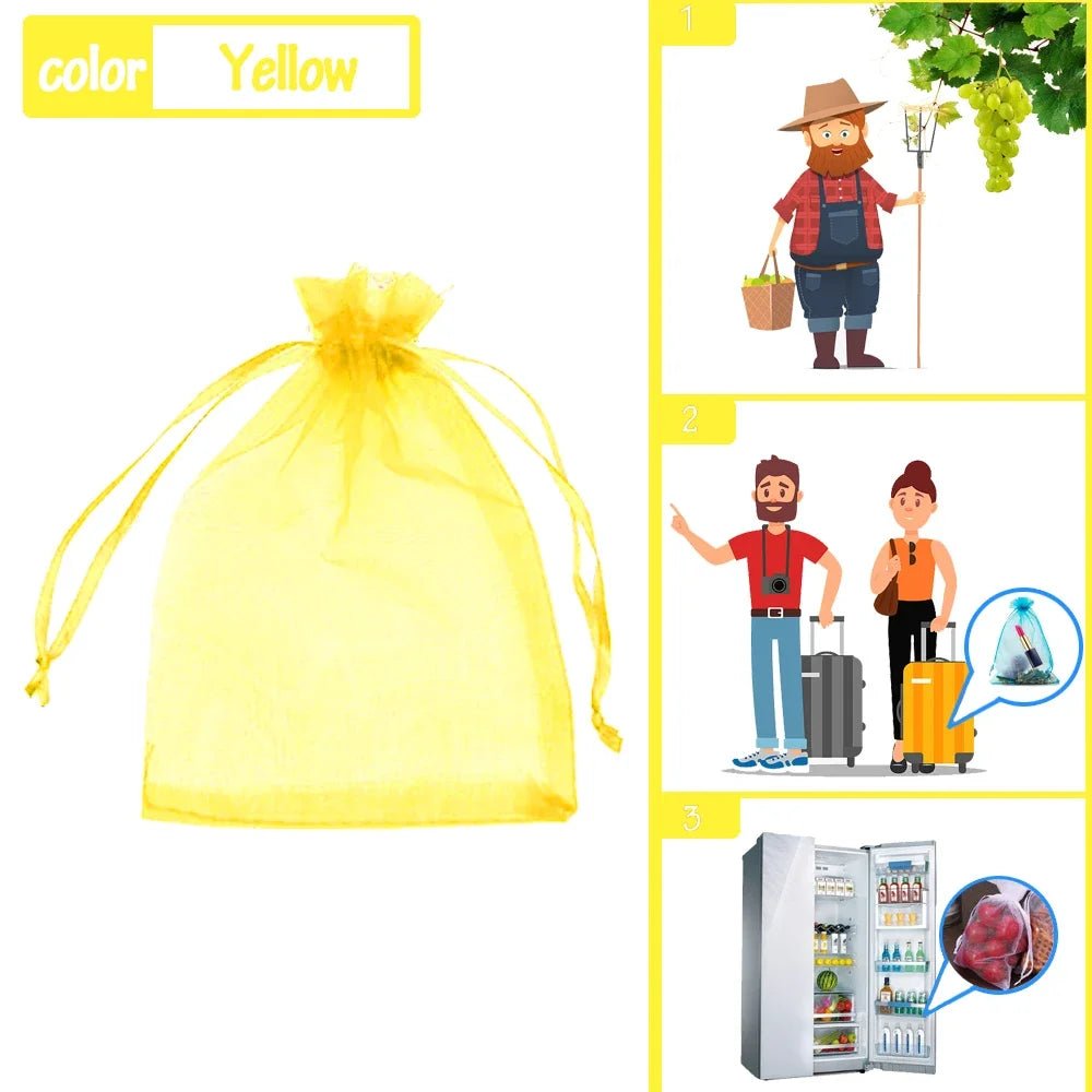 10-100pcs Plant Protection Bags Fruit Grow Bags Netting Mesh for Vegetable Strawberry Grapes Pest Control Anti-Bird Garden Tools