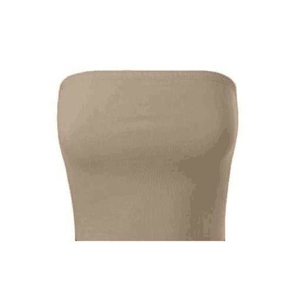 Club Bar Women Sexy Solid Color Vest Strapless Cropped Mini Bustier Slim Elastic Tube Top