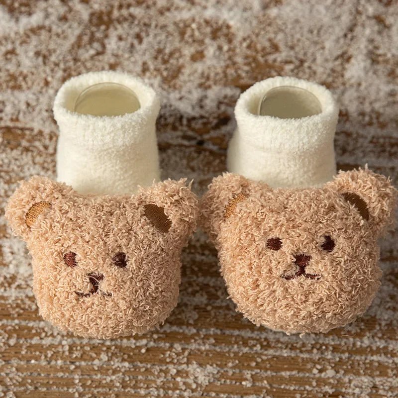 Winter Thicken Wool Newborn Baby Socks Warm Plush Loop Cotton Boy Girl Kid Toddler Socken Cartoon Animal Children Floor Stocking