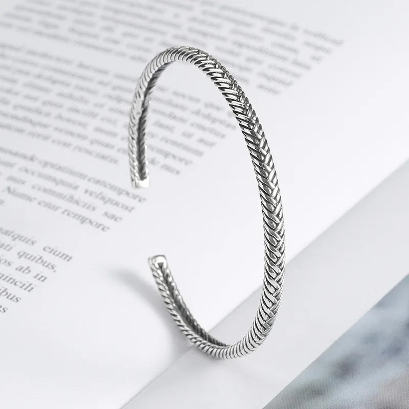 Creative Silver Plated Feather Wings Cuff Bracelet Men Women Cuff Adjustable Bracelet Punk Casual Sports Jewelry Gift
