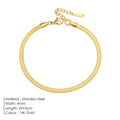 eManco Stainless Steel Flat Snake Chain Anklet 14K Gold Minimalist Ankle Bracelet Women Beach Daily Summer Jewelry Gifts