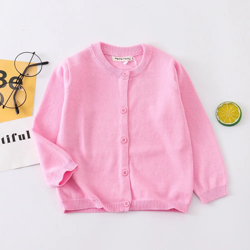 1-9Years Solid Color Baby Cardigan Boy Girl Newborn 9 to 12 18 Months Cotton Unisex Kids Knitted Cardigans Coat Children Clothes