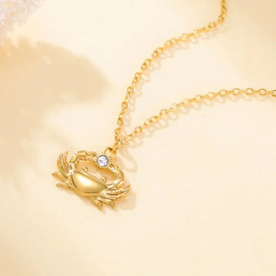 Unift Boho Ocean Style Sea Crab Necklace for Women Stainless Steel Gold Color Aesthetic Fashion Beach Summer Jewelry Gift New
