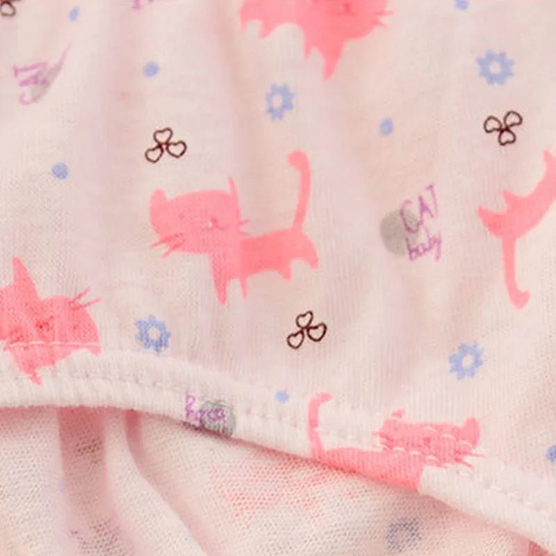 3Pcs/Lot Children Triangle Underwear High Quality Cotton Washable Girls Briefs Cute Cat Cartoon Kids Panties For Girl 3-14 Years