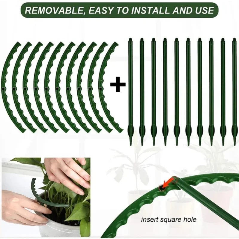 1/2/4/6/8/16Pcs Plastic Support Stake Plant Support Stake for Flowers Greenhouses Arrangement Fixing Rod Holder Garden Tools