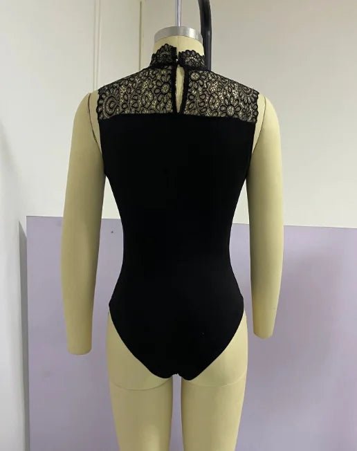 Bodysuit Women 2024 Summer Fashion Lace Patchwork Round Neck Sleeveless Casual Skinny Daily Bodysuit Y2K Tops