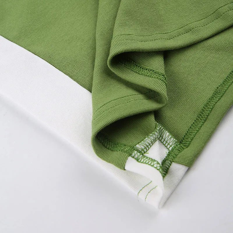 Sleeveless Knitted Crop Tops Green Sexy Basic Patchwork 2024 Summer Casual Cami Backless Y2k Vintage Tank Top Women