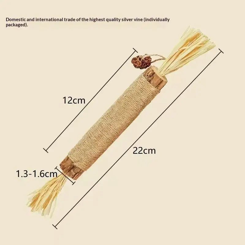 Bâtons Dentaires en Bois Naturel pour Chat – Nettoyage Dents & Jouet À Mâcher | Lot 1 ou 2 pcs
