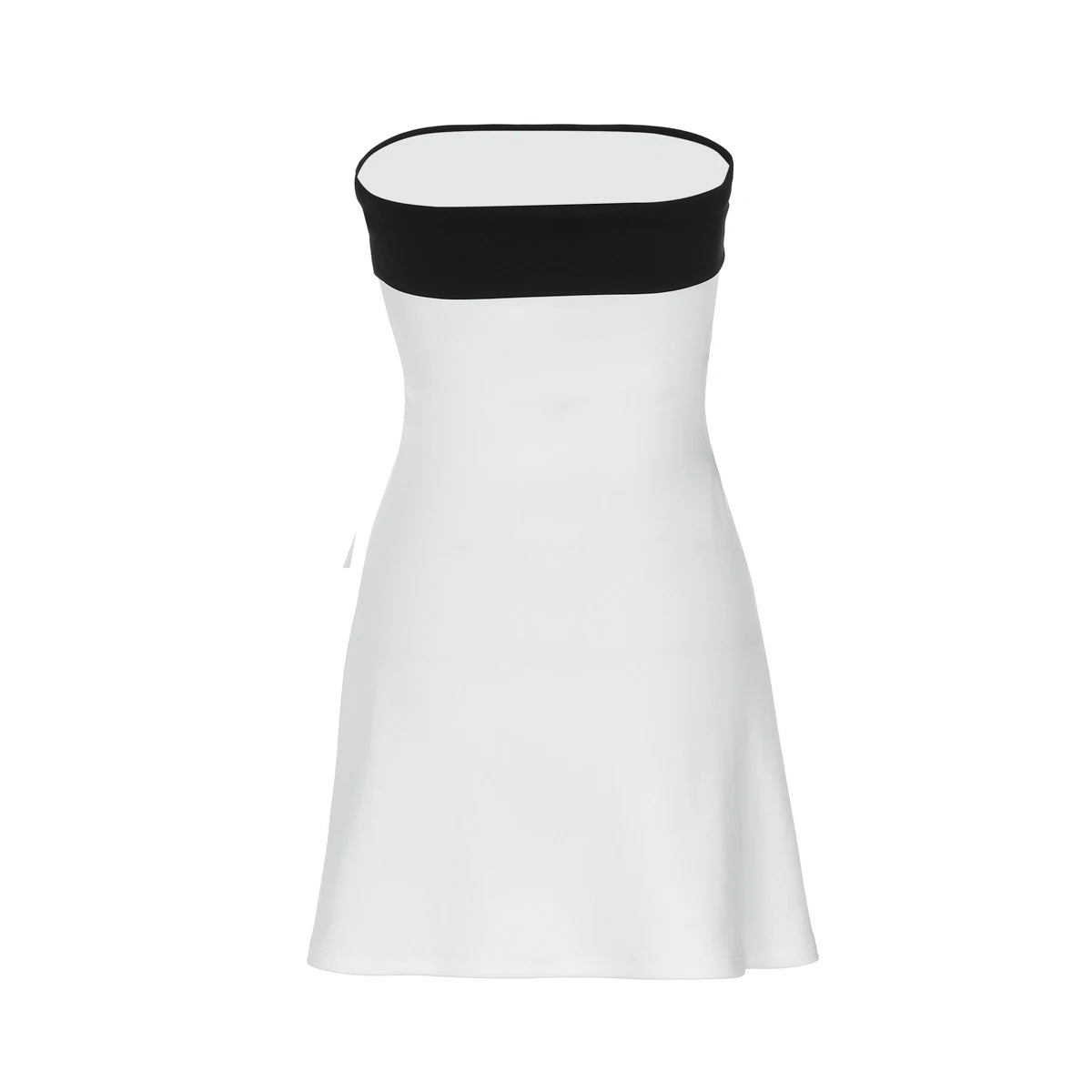 Hugcitar Colorblock Patchwork Bandeau Mini Dress – Sexy Bodycon Summer 2025, Party & Festival