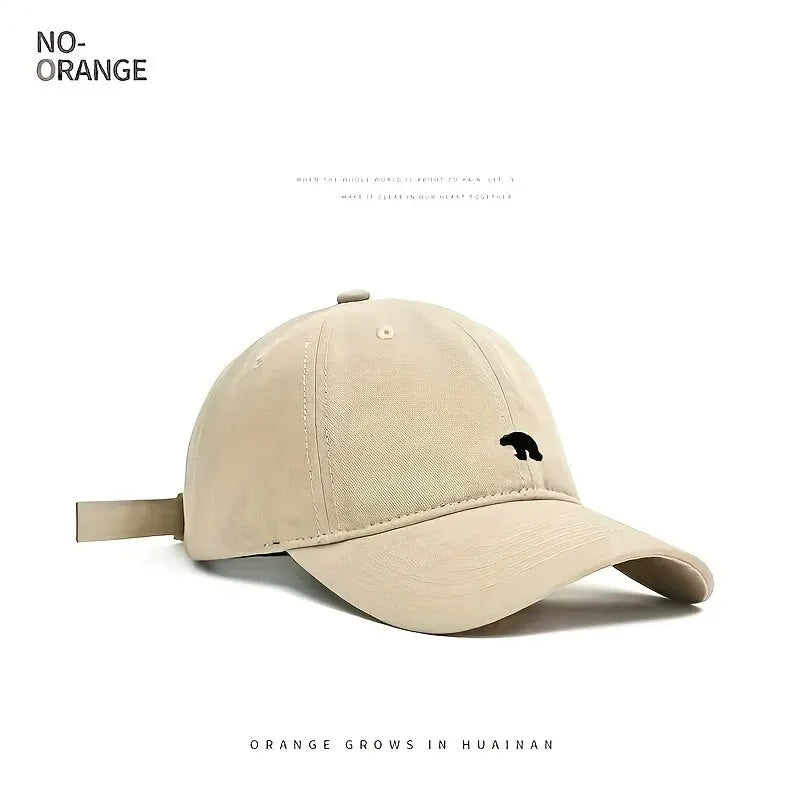 Casquette Baseball Ours Brodé – Protection Solaire, Respirante & Réglable, Unisexe