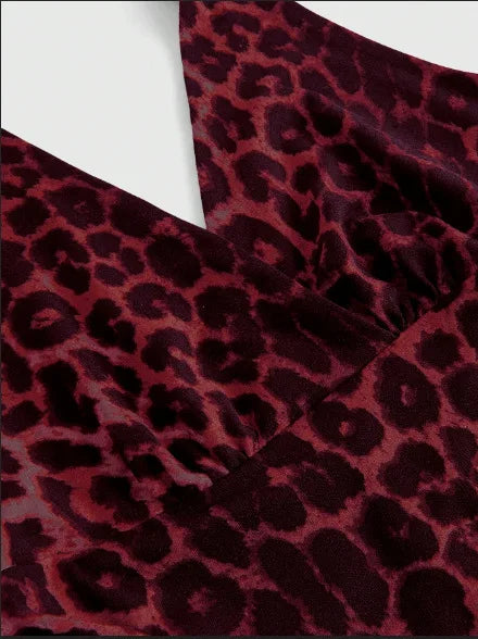 Top sans manches décontracté pour femmes, imprimé léopard rétro, dos nu, col halter, sexy, dos nu, à lacets, Ropa Para Mujer