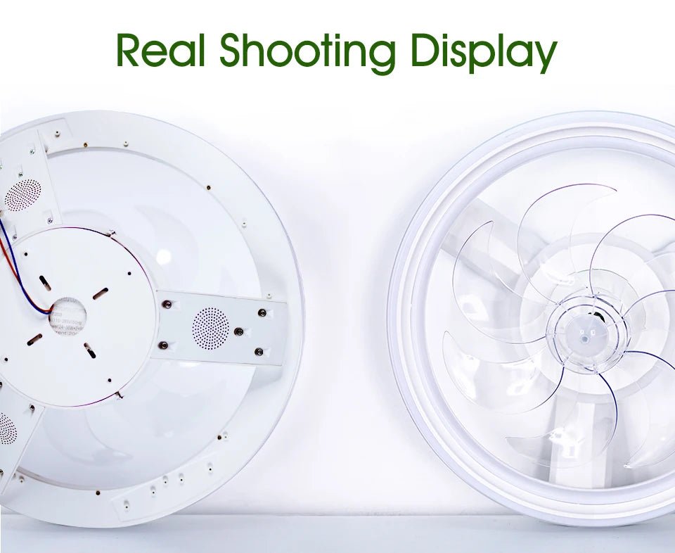 Ventilateur Plafonnier LED RGB 7 Pales – Bluetooth, Télécommande & Musique | BENEWTON