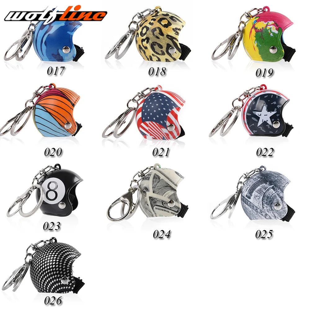 WOLFLINE Motorcycle Key Chain Helmet Keyring Motorbike Universal Accessories For Kawasaki Yamaha BMW Honda Benelli Harley Ducati