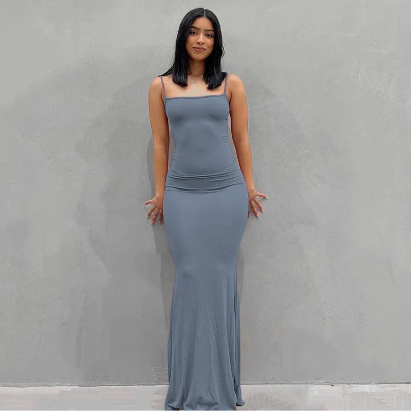 Y2K summer casual style Japanese and Korean casual women's suspender style collarless dress dress
