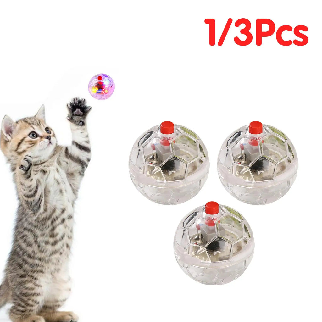 Balles LED Interactives pour Chat – S’allument au Mouvement | Lot de 1 ou 3 pcs