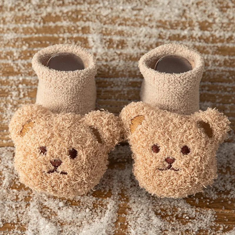 Winter Thicken Wool Newborn Baby Socks Warm Plush Loop Cotton Boy Girl Kid Toddler Socken Cartoon Animal Children Floor Stocking
