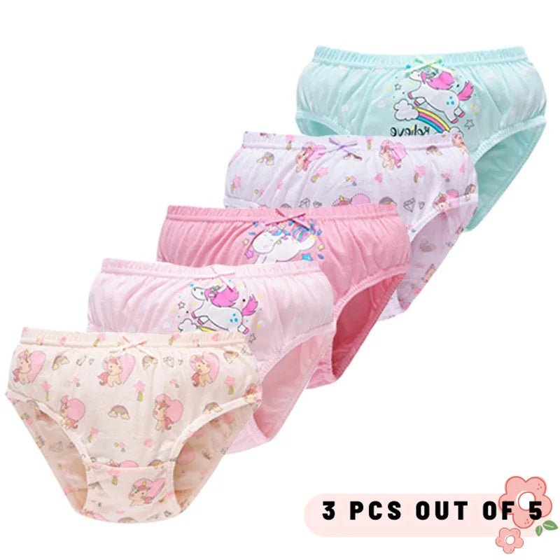 3Pcs/Lot Children Triangle Underwear High Quality Cotton Washable Girls Briefs Cute Cat Cartoon Kids Panties For Girl 3-14 Years