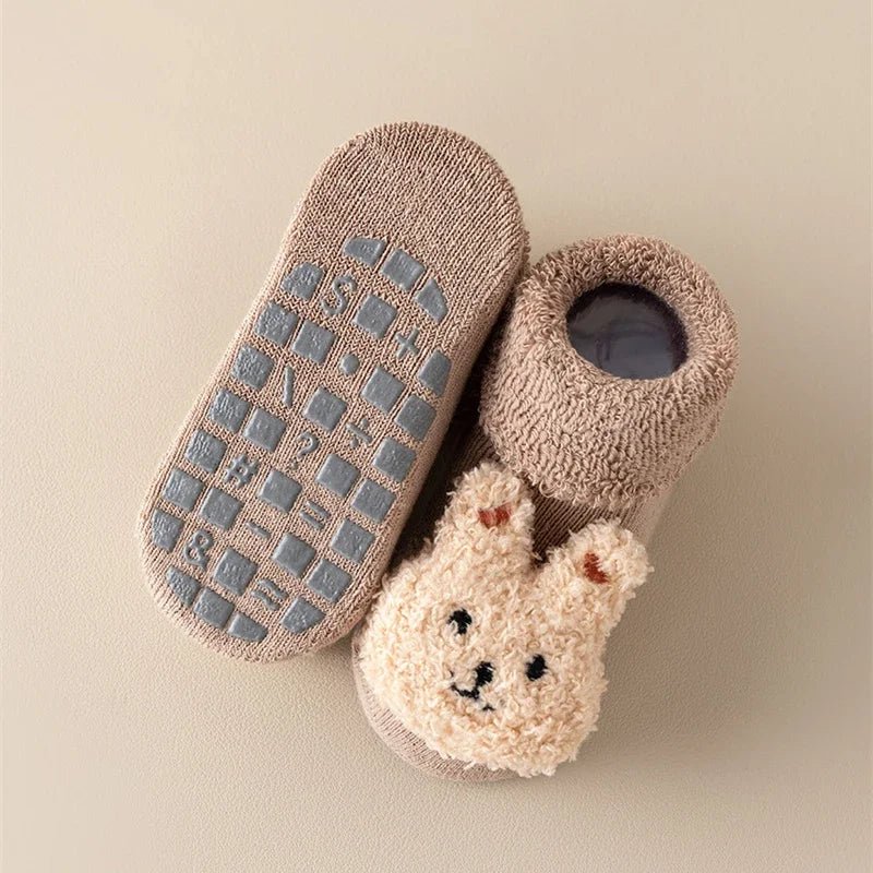 Winter Thicken Wool Newborn Baby Socks Warm Plush Loop Cotton Boy Girl Kid Toddler Socken Cartoon Animal Children Floor Stocking
