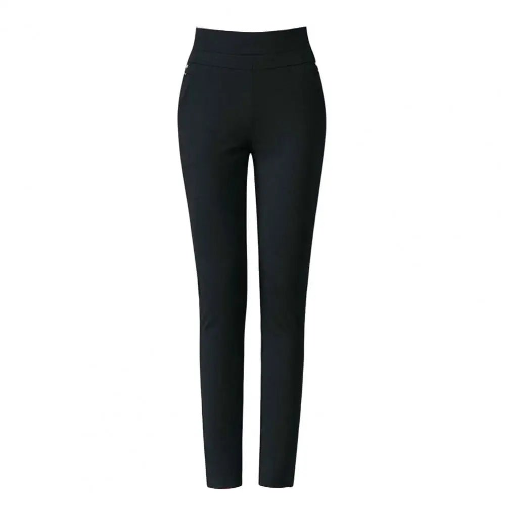 Spring Pants for Women High Waist Casual Stretch Pockets Solid Color Match Top Slim Pencil Pants Mother Clothing