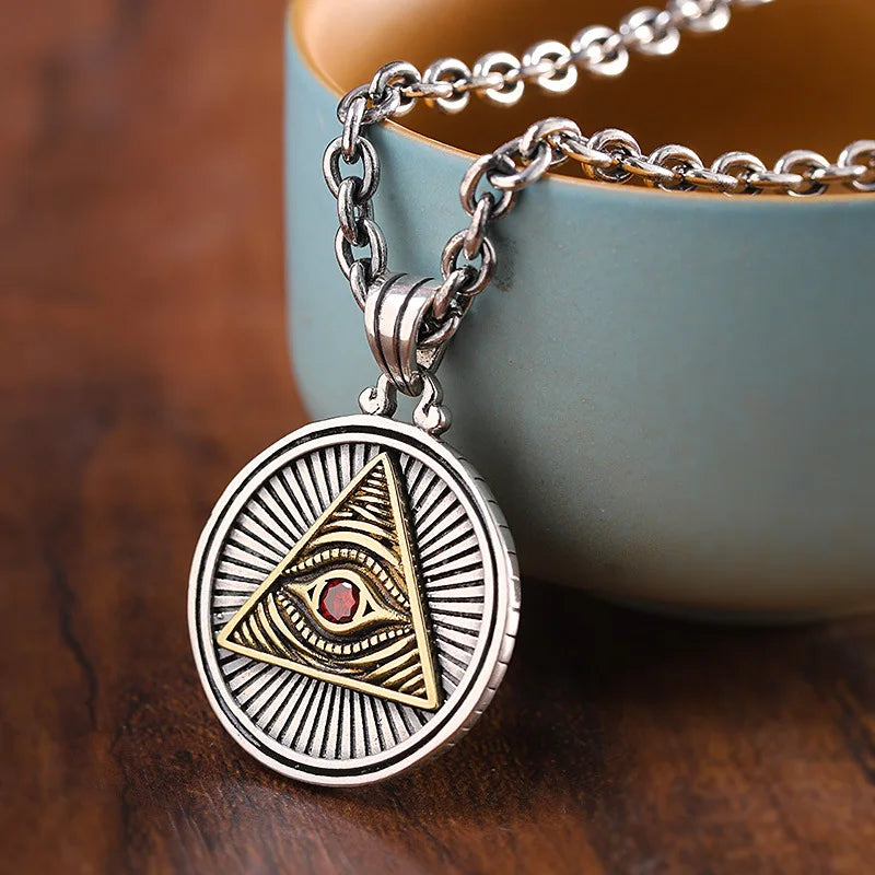 Ancient Egyptian Pharaoh Life Anka Cross Stainless Steel Necklace Anubis Totem Pendant Men\'s Amulet Jewelry Leather Rope Chain