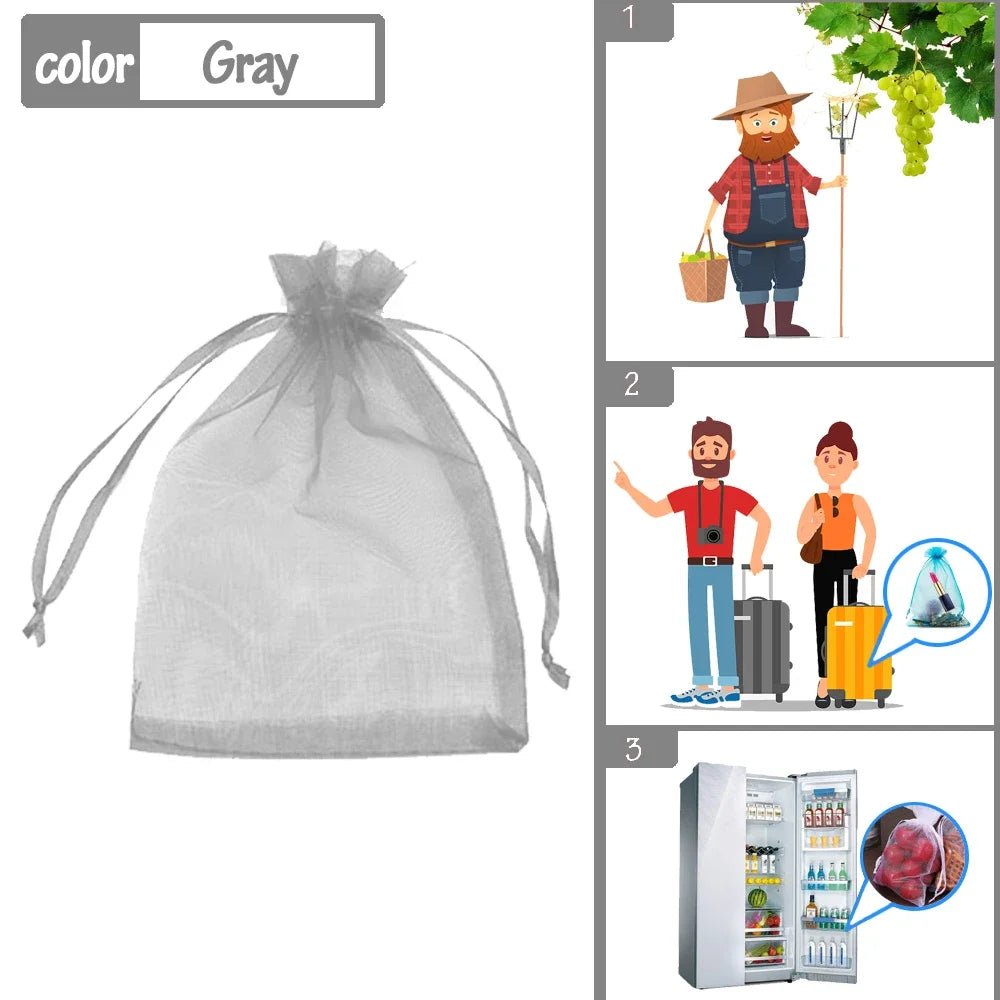 10-100pcs Plant Protection Bags Fruit Grow Bags Netting Mesh for Vegetable Strawberry Grapes Pest Control Anti-Bird Garden Tools