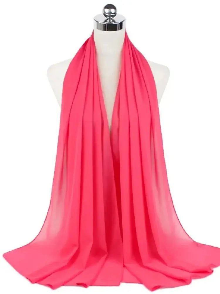 New Fashion Women Solid Chiffon Headscarf Ready To Wear Instant Hijab Scarf Muslim Shawl Islamic Hijabs Arab Wrap Head Scarves