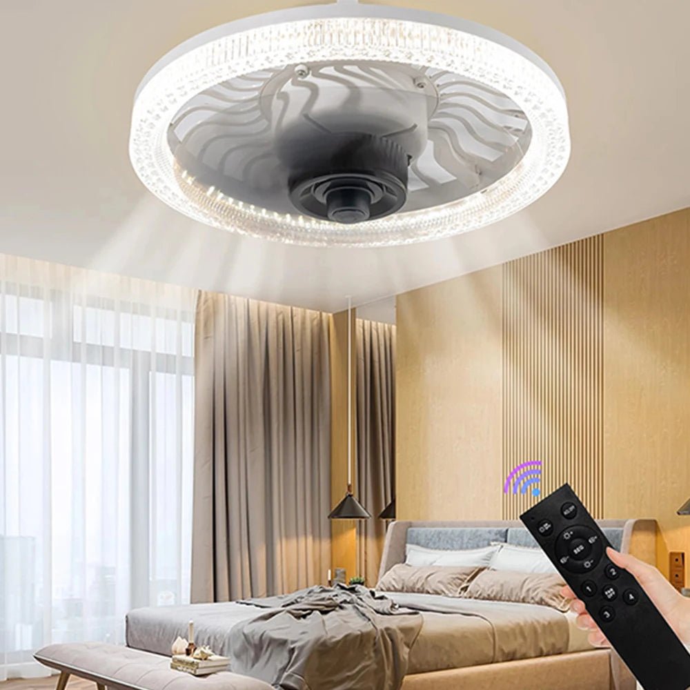 Ventilateur Plafonnier LED avec Télécommande E27 – 4 Vitesses, 360° | Cuisine & Maison
