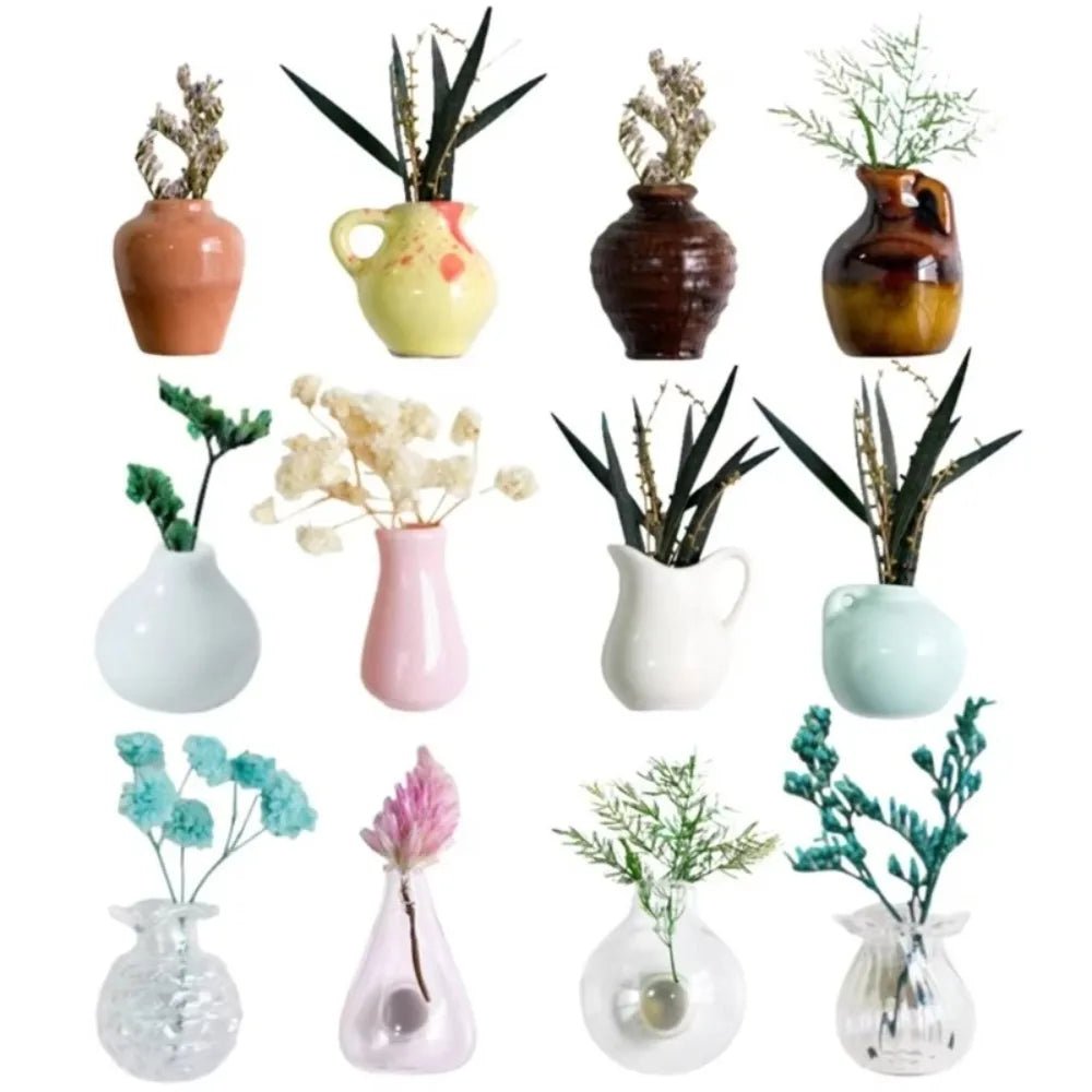 Simulation Mini Vase Fridge Magnets Durable Home Decor Ceramic Vase Refrigerator Sticker Creative Whiteboard Decoration