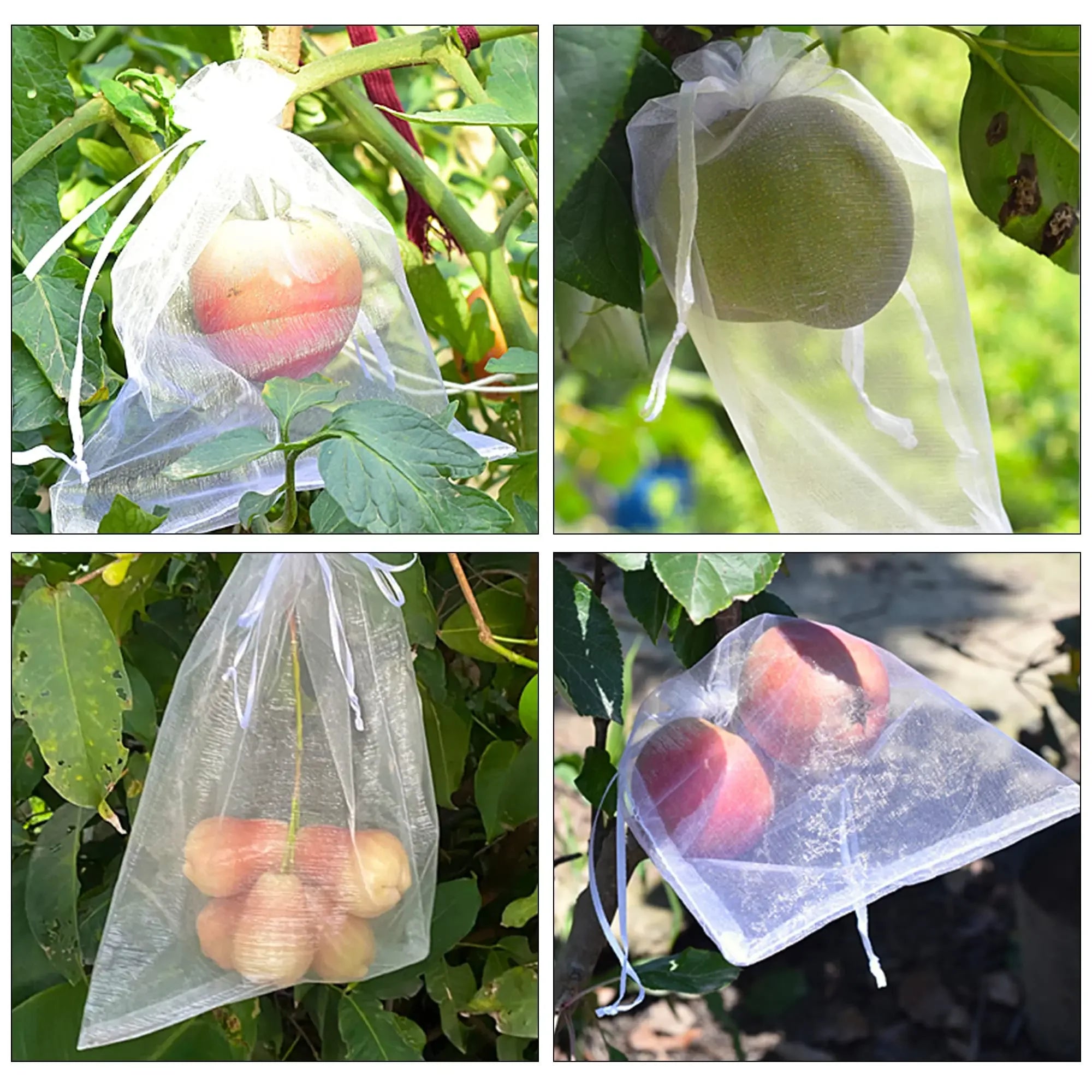 10-100pcs Plant Protection Bags Fruit Grow Bags Netting Mesh for Vegetable Strawberry Grapes Pest Control Anti-Bird Garden Tools