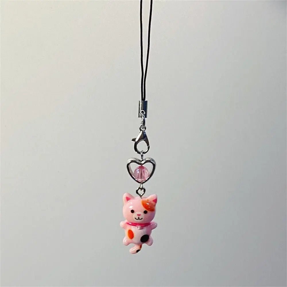 Pendentif Chat Porte-Clé Téléphone & Sac – Charm Anti-Perte Y2K Unisexe