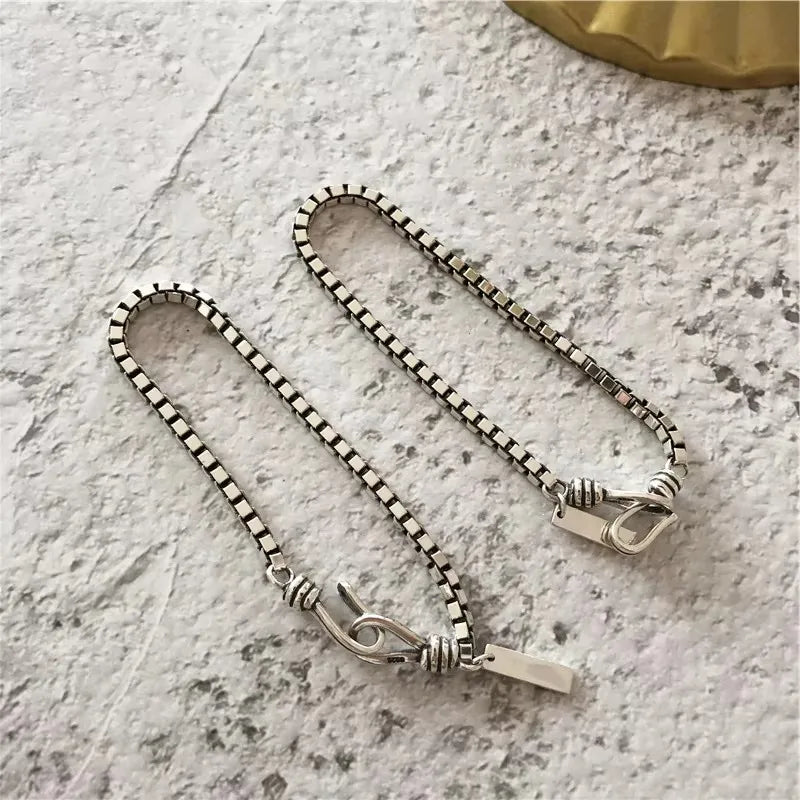Women's Geometric 925 Sterling Silver Bracelet – Elegant Charm, Birthday & Party Gift