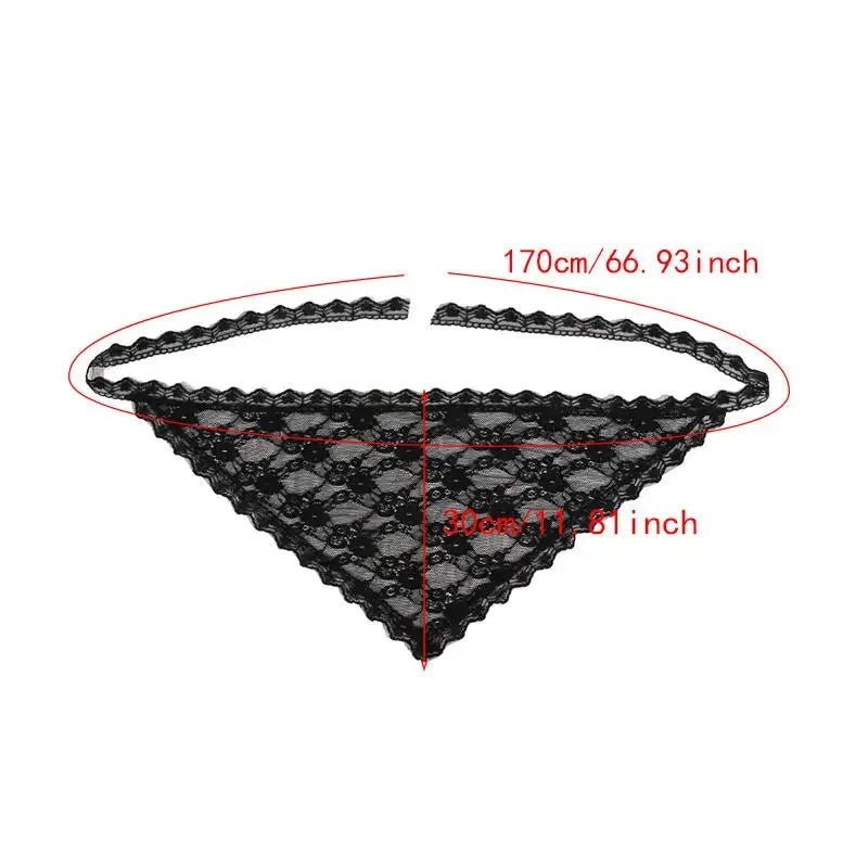 Triangle Short Skirt Half Skirt Butt Curtain Skirt Lace Trim Small Apron Knitting Lace Stacked Ins Korean Headscarf Accessories