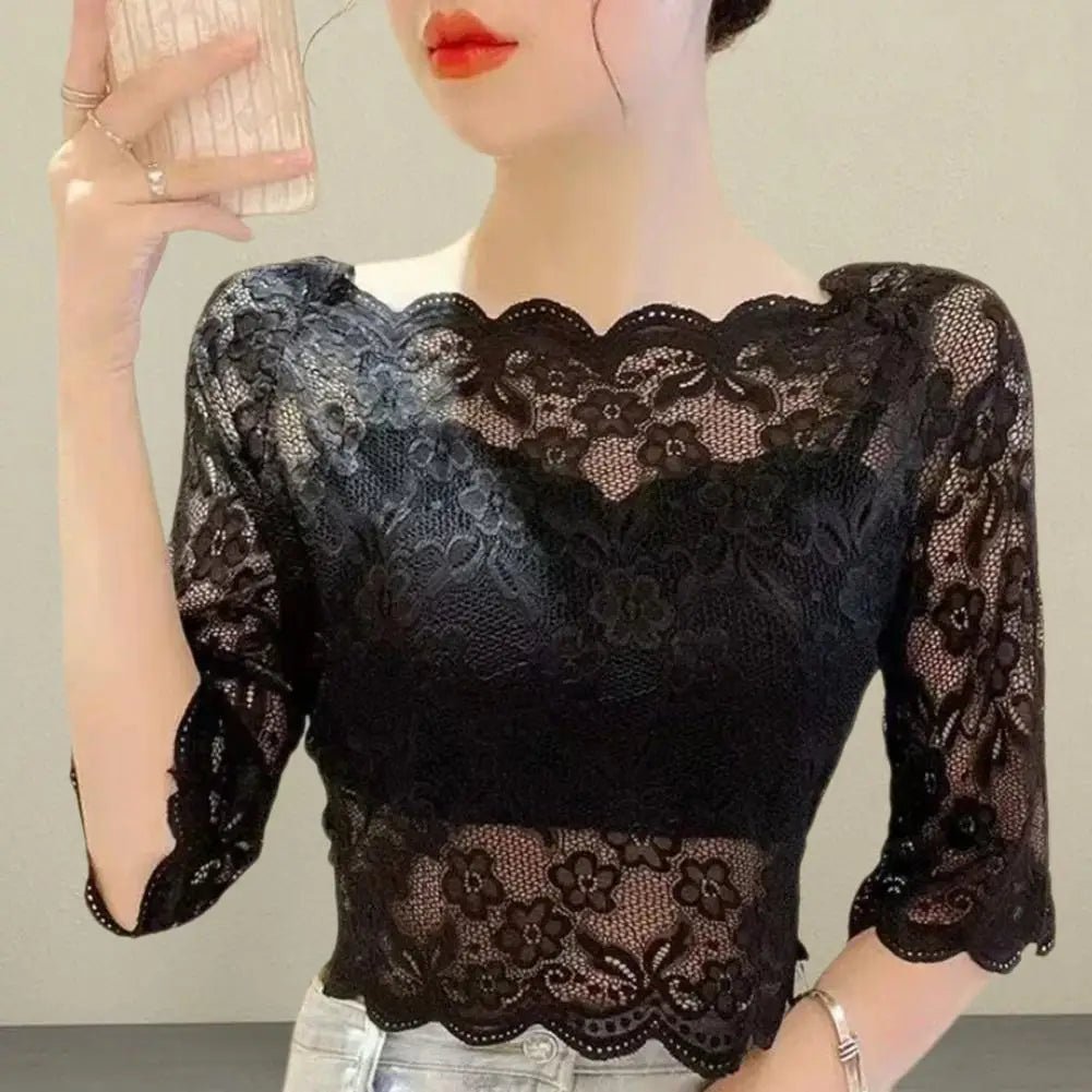 Women Detachable Fake Collar Half Shirt Blouse Sweet Crochet Floral Lace Collars Wedding Dress Neck Cover Summer Elegant