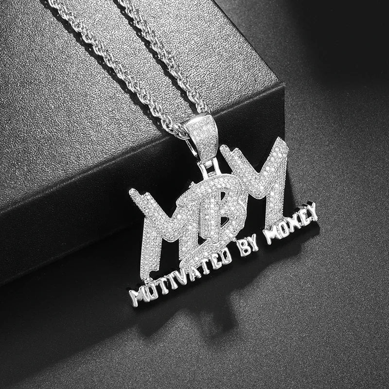 Hip-Hop Iced Out Spades Playing Card Necklace Men\'s Personalized Street Hip-Hop Rock Trend Jewelry Cool Luck Necklace