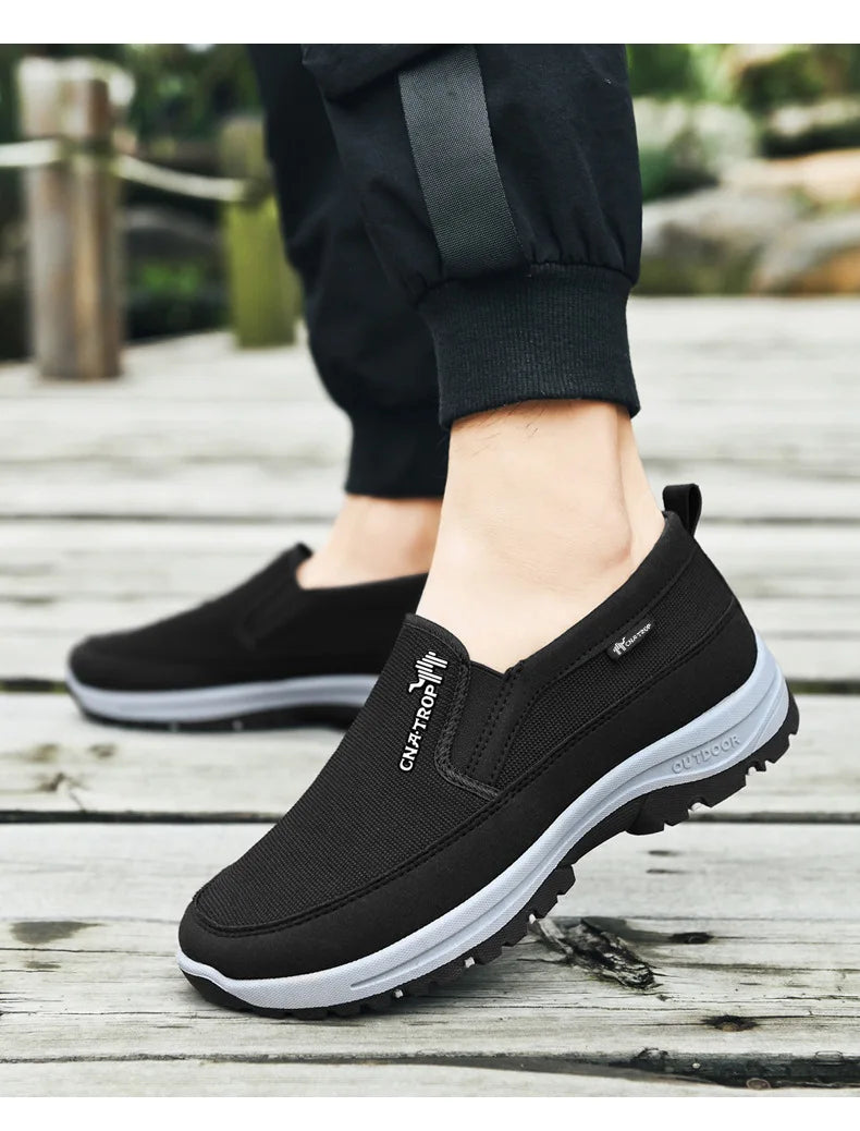Mocassins en maille respirante pour hommes, chaussures décontractées de marque, baskets confortables antidérapantes, résistantes à l'usure, chaussures de conduite rétro pour hommes