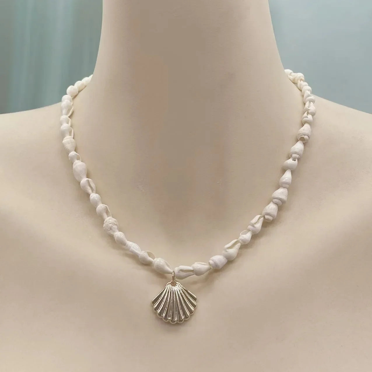 New Beach Style Seashell Necklace Beaded Choker Necklaces for Women Handmade Starfish Pendant Fashion Ocean Jewelry Чокер