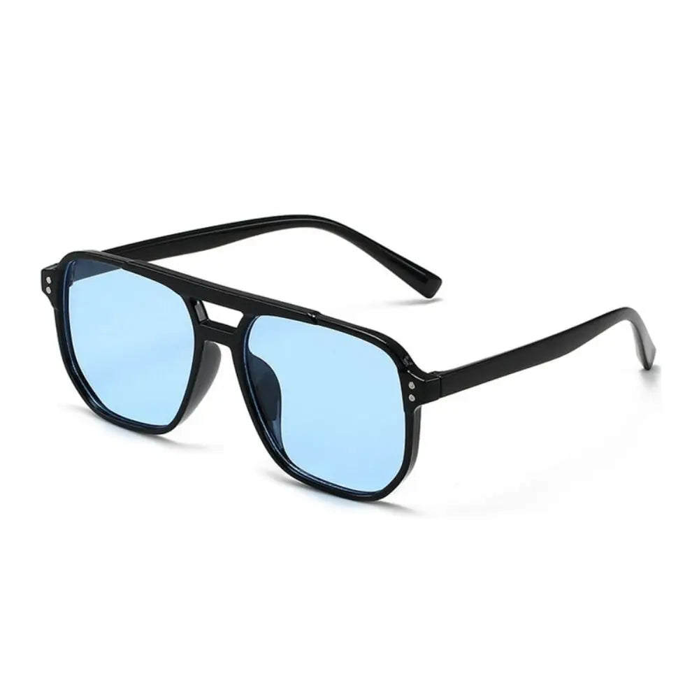 Punk Square Frame Sunglasses Anti-UV Travel Accessories Retro Sunglasses Beach Eye Protection Black Shades Glasses for women men