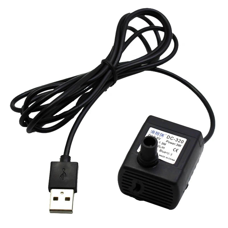 Pet Water Fountain Pump Dispenser Drinking Fountain Replacement Accessories DC 5V USB 40dB Ultra-quiet for Fountain Aquarium