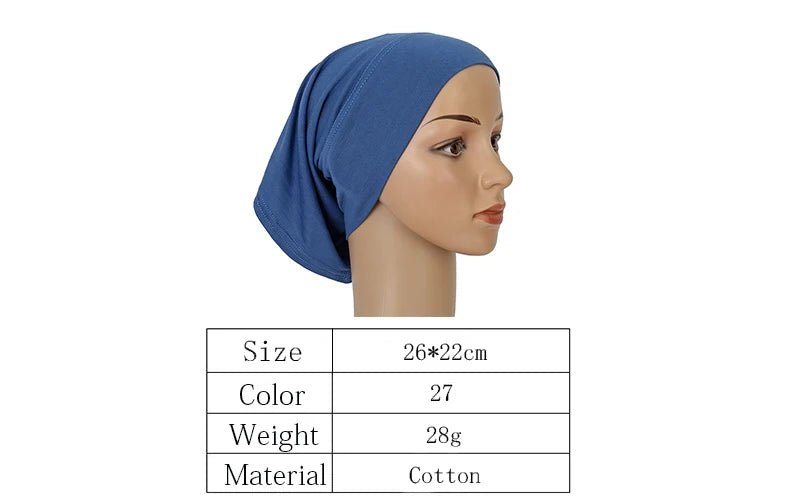 Cotton Modal Inner Hijab Undercap Muslim Turban Islam Underscarf Hijab Bonnet Soft Stretch Hijabs Tube Cap Turbante Mujer Hat
