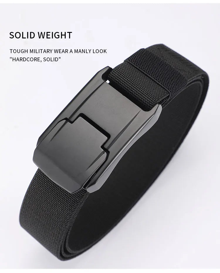 New Stretch Belt For Men and Women Quick Release Buckle Strong Real Nylon Unisex Elastic Belt Overalls Work Belt