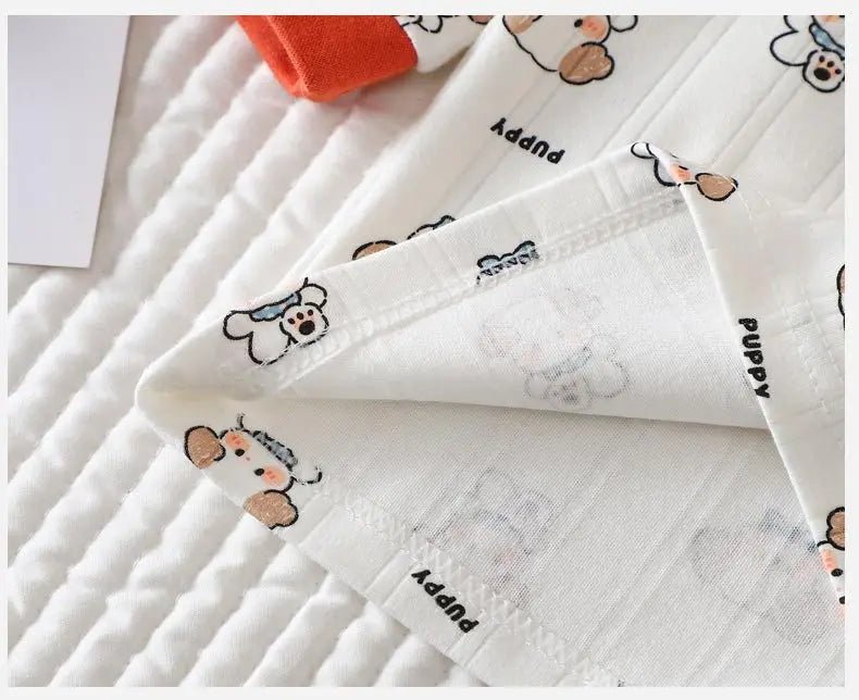Children Home Clothing Set Christmas Patterned Cotton Pajamas Boys and Girls Long Sleeved Underwear Suit Baby Clothes